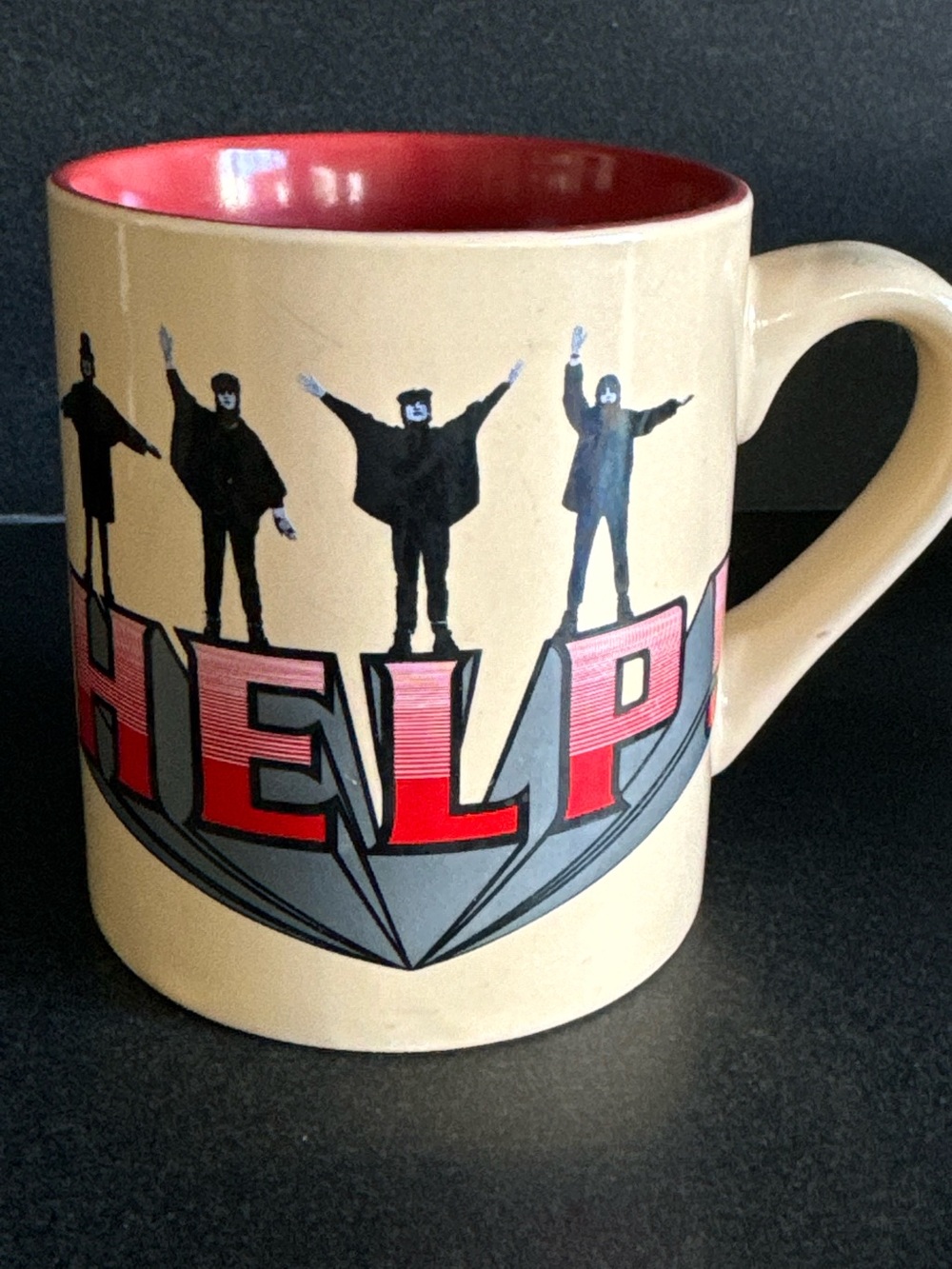 Vintage Collectible Beatles "HELP" Ceramic Coffee Mug